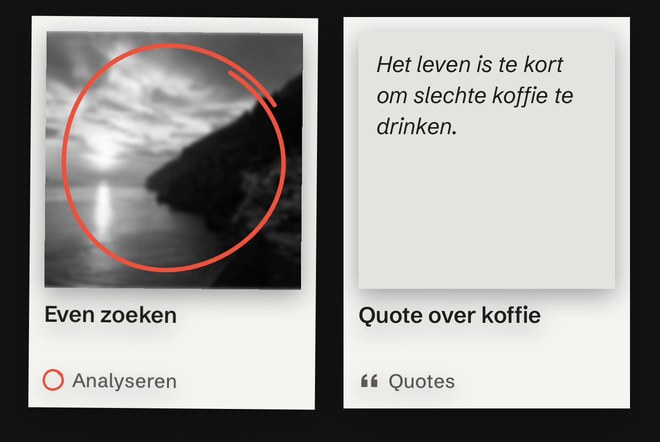 Een nieuwe tip in Ooit terwijl hij wordt geanalyseerd: de foto is nog grijs en het vetpotlood trekt er een lus omheen